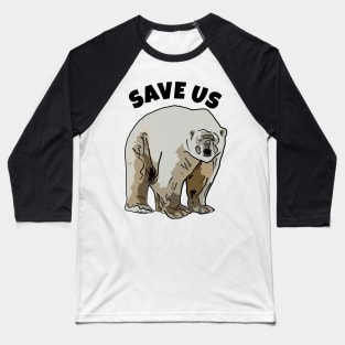 Save the Polar Bears Baseball T-Shirt